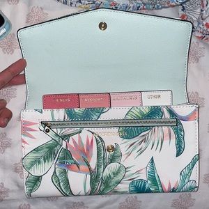 Tropical Print Travel Wallet